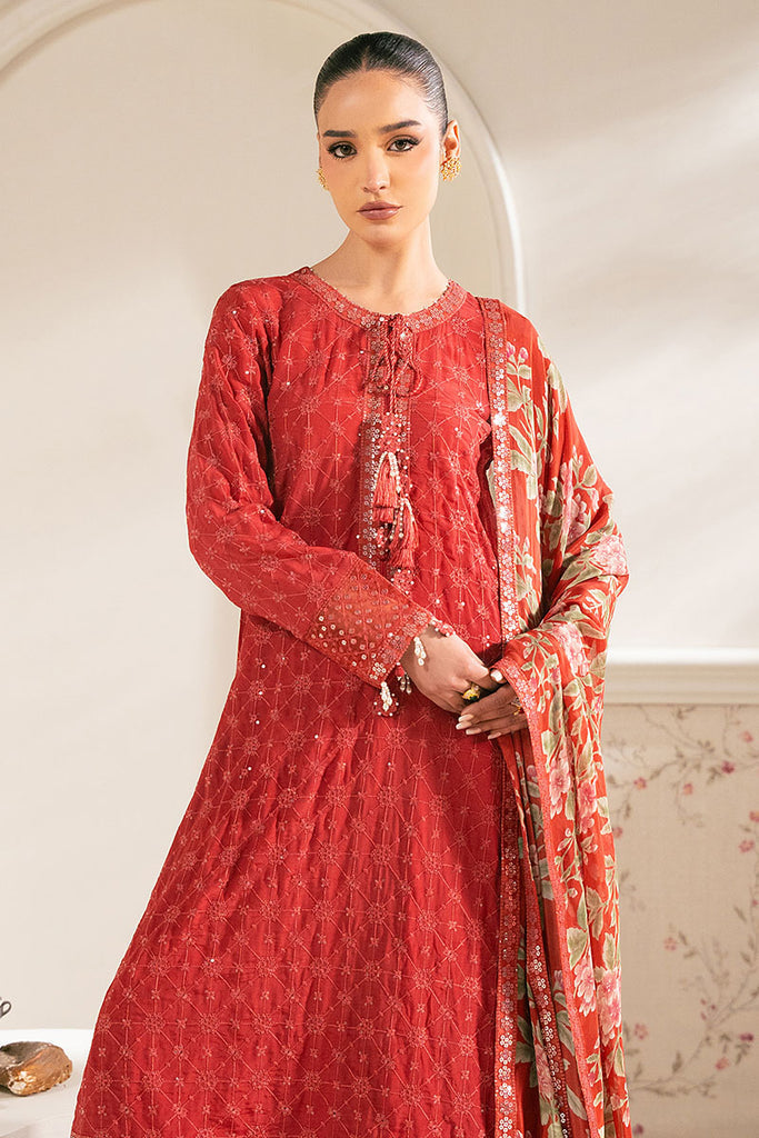 Cross Stitch | Luxe Atelier 25 | VERMILION CARDINAL by Cross Stitch - Designer Dress - Type: Ladies Clothes - Available at Libayah - 100% Original