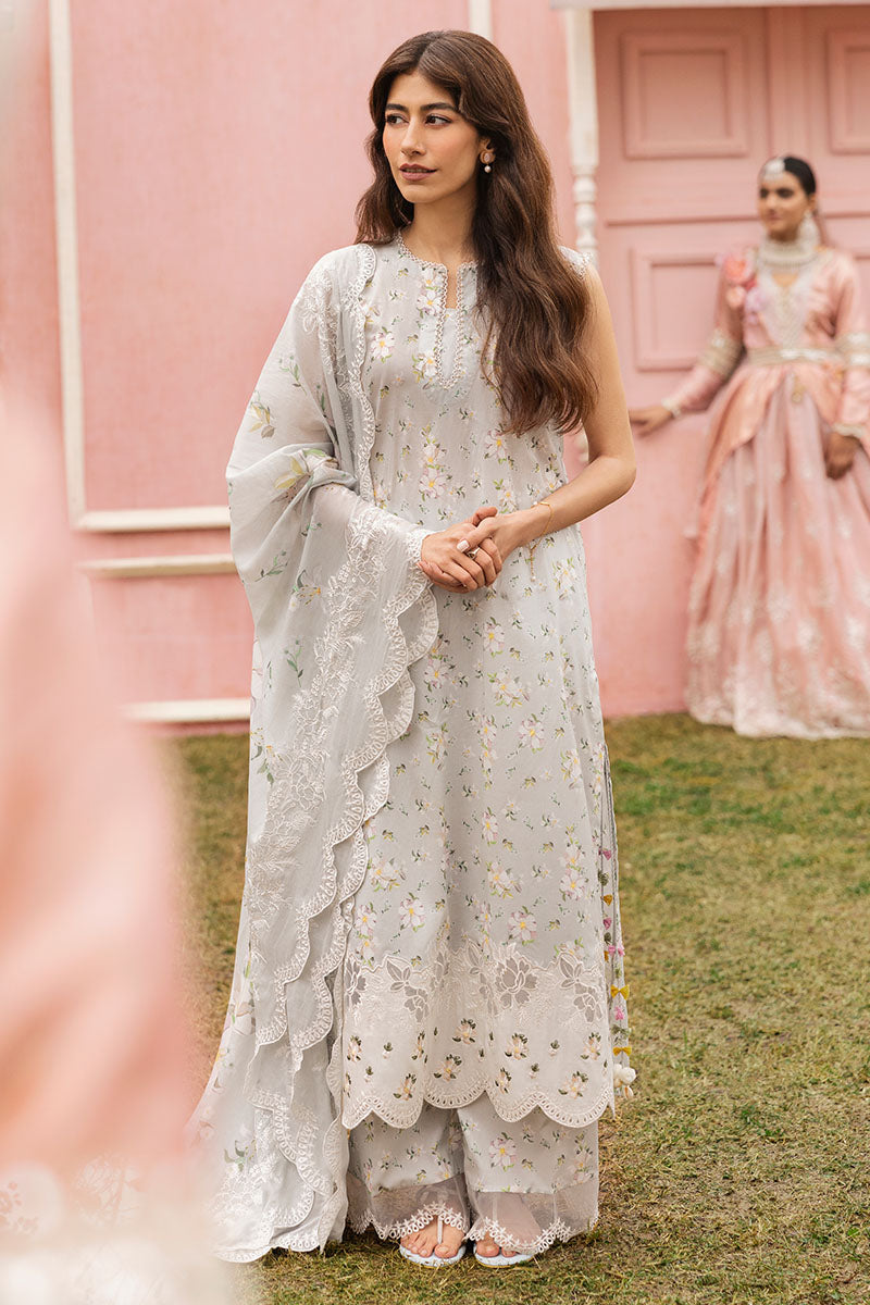 Cross Stitch | Premium Lawn 25 | GRAY FROST by Cross Stitch - Designer Dress - Type: Ladies Clothes - Available at Libayah - 100% Original