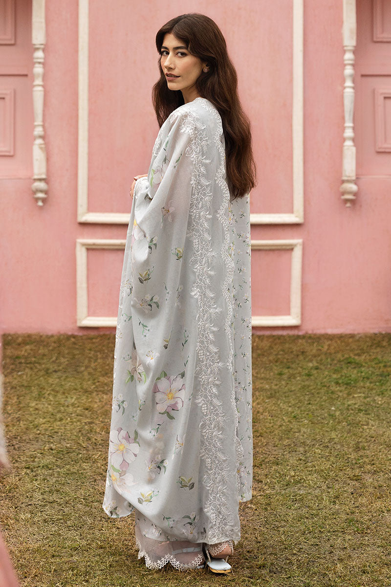 Cross Stitch | Premium Lawn 25 | GRAY FROST by Cross Stitch - Designer Dress - Type: Ladies Clothes - Available at Libayah - 100% Original