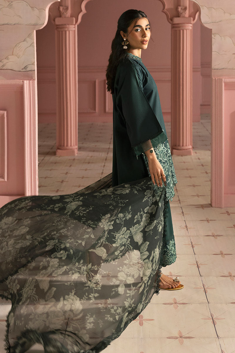 Cross Stitch | Premium Lawn 25 | VIRIDIAN GREEN by Cross Stitch - Designer Dress - Type: Ladies Clothes - Available at Libayah - 100% Original