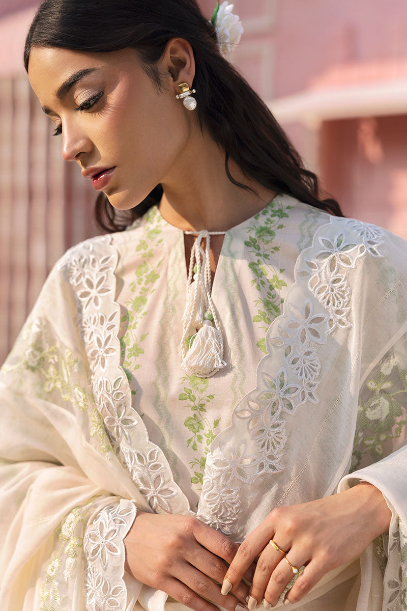 Cross Stitch | Premium Lawn 25 | GREEN TRELLIS by Cross Stitch - Designer Dress - Type: Ladies Clothes - Available at Libayah - 100% Original