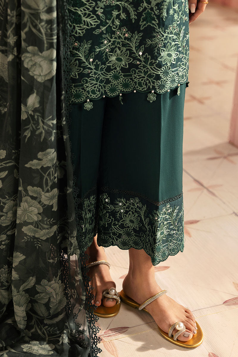 Cross Stitch | Premium Lawn 25 | VIRIDIAN GREEN by Cross Stitch - Designer Dress - Type: Ladies Clothes - Available at Libayah - 100% Original