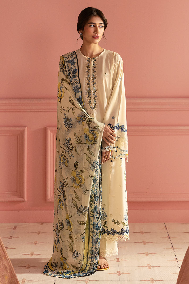 Cross Stitch | Premium Lawn 25 | BLUE ALLURE by Cross Stitch - Designer Dress - Type: Ladies Clothes - Available at Libayah - 100% Original