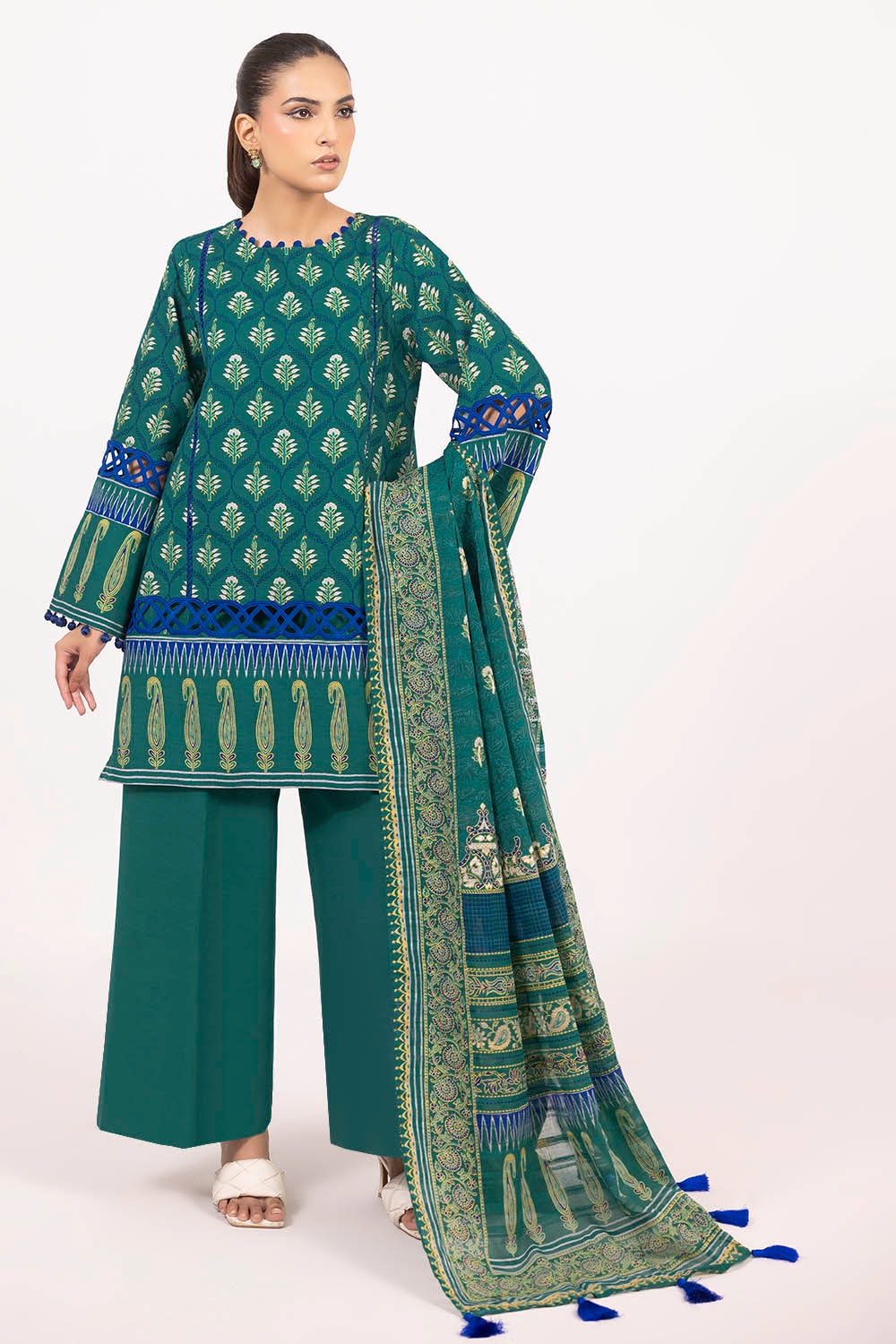 Gul Ahmed | Winter Collection 25 | K-52080 by Gul Ahmed - Designer Dress  - Type : Ladies Clothes - Available at Libayah - 100% Original 