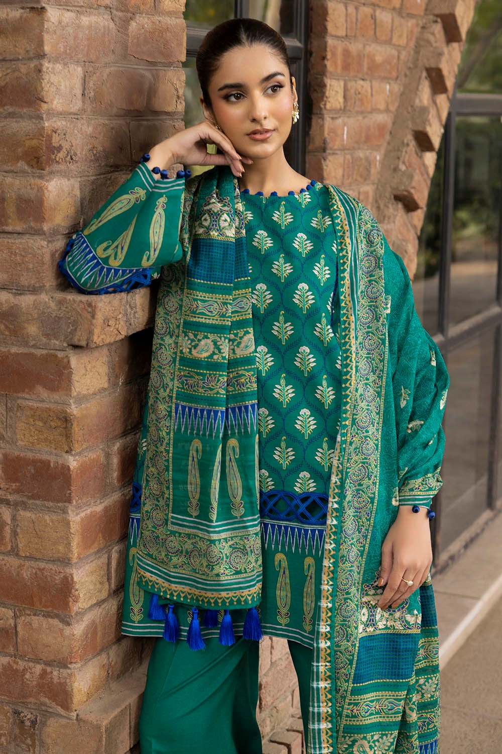 Gul Ahmed | Winter Collection 25 | K-52080 by Gul Ahmed - Designer Dress  - Type : Ladies Clothes - Available at Libayah - 100% Original 