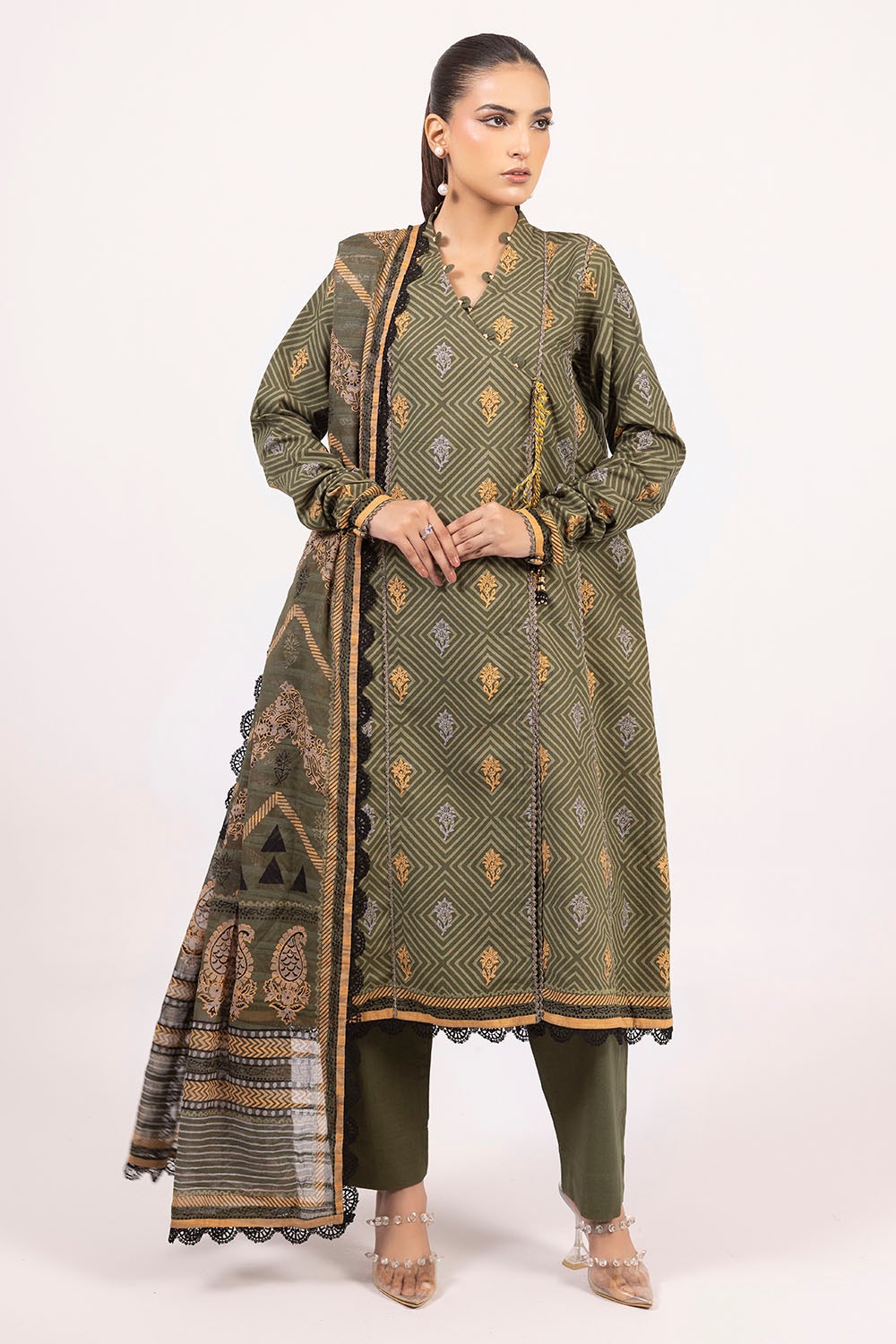 Gul Ahmed | Winter Collection 25 |  K-52081 by Gul Ahmed - Designer Dress  - Type : Ladies Clothes - Available at Libayah - 100% Original 