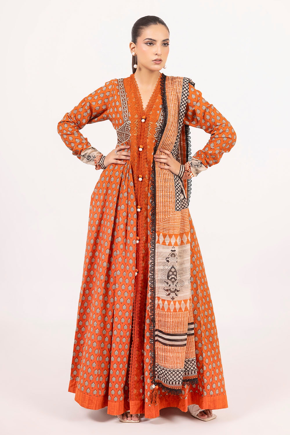Gul Ahmed | Winter Collection 25 | K-52019 by Gul Ahmed - Designer Dress  - Type : Ladies Clothes - Available at Libayah - 100% Original 