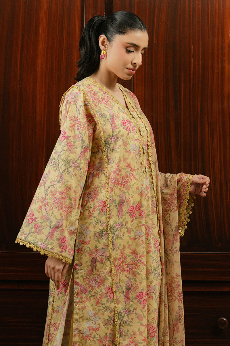 Cross Stitch | Daily Wear 25 | VERDANT GLOOM-3 PC by Cross Stitch - Designer Dress - Type: Ladies Clothes - Available at Libayah - 100% Original