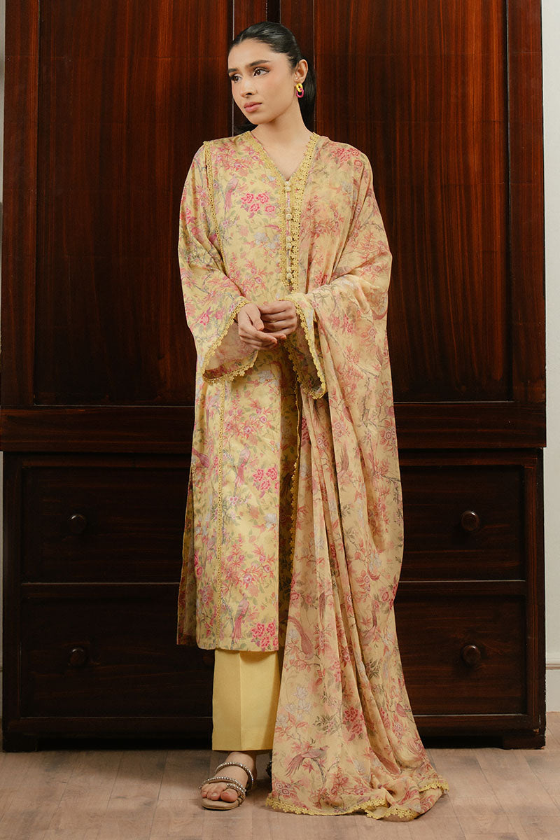 Cross Stitch | Daily Wear 25 | VERDANT GLOOM-3 PC by Cross Stitch - Designer Dress - Type: Ladies Clothes - Available at Libayah - 100% Original