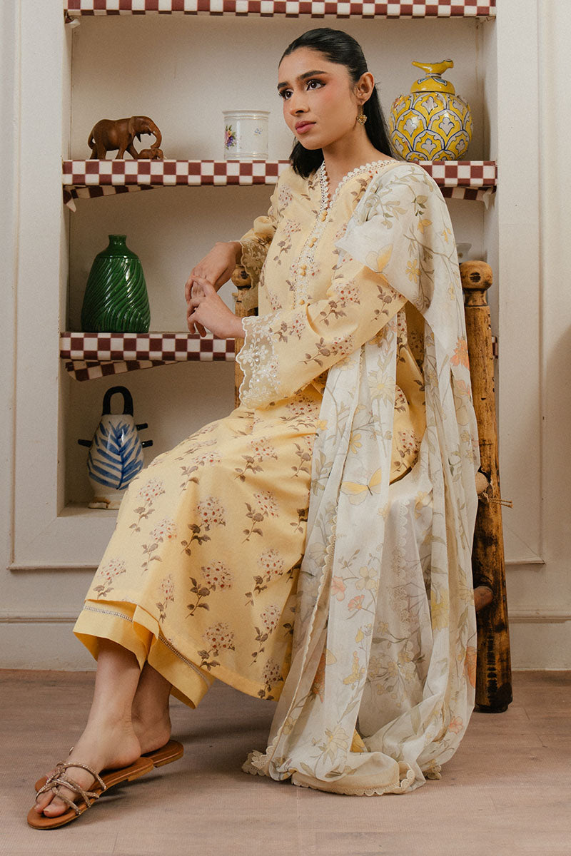 Cross Stitch | Daily Wear 25 | ORCHID IMPRESSION-3 PC by Cross Stitch - Designer Dress - Type: Ladies Clothes - Available at Libayah - 100% Original