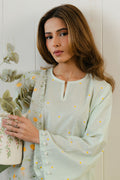 Cross Stitch | Daily Wear 25 | DAISY BLOOM-3 PC by Cross Stitch - Designer Dress - Type: Ladies Clothes - Available at Libayah - 100% Original