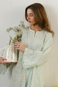 Cross Stitch | Daily Wear 25 | DAISY BLOOM-3 PC by Cross Stitch - Designer Dress - Type: Ladies Clothes - Available at Libayah - 100% Original