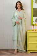 Cross Stitch | Daily Wear 25 | DAISY BLOOM-3 PC by Cross Stitch - Designer Dress - Type: Ladies Clothes - Available at Libayah - 100% Original