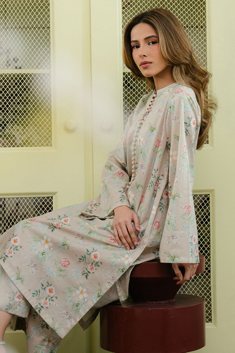 Cross Stitch | Daily Wear 25 | SERENE GLAM-2 PC by Cross Stitch - Designer Dress - Type: Ladies Clothes - Available at Libayah - 100% Original