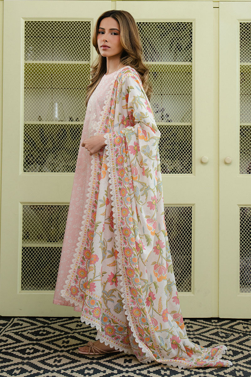 Cross Stitch | Daily Wear 25 | SOFT PINK-3 PC by Cross Stitch - Designer Dress - Type: Ladies Clothes - Available at Libayah - 100% Original