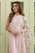 Cross Stitch | Daily Wear 25 | SOFT PINK-3 PC by Cross Stitch - Designer Dress - Type: Ladies Clothes - Available at Libayah - 100% Original