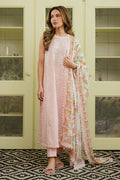 Cross Stitch | Daily Wear 25 | SOFT PINK-3 PC by Cross Stitch - Designer Dress - Type: Ladies Clothes - Available at Libayah - 100% Original