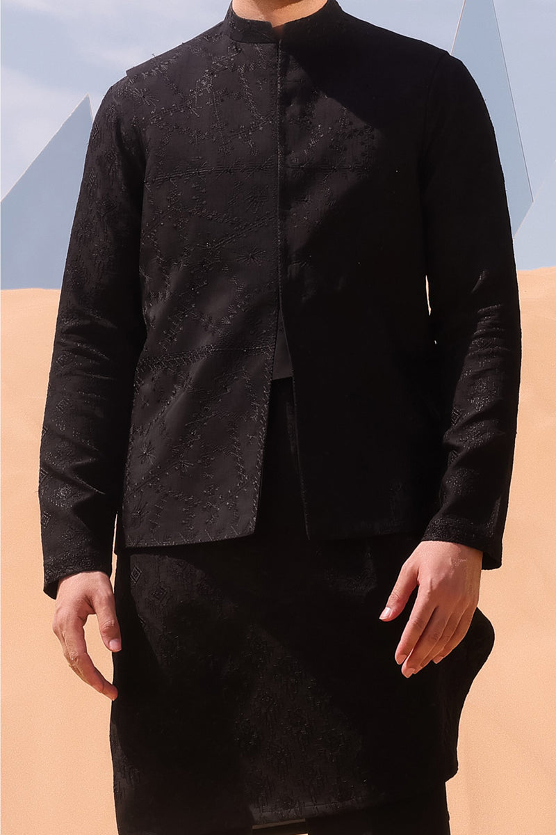 Pakistani Menswear | QAL-JSW-06 WAISTCOAT by Libayah Ltd. - Designer Dress - Type: Menswear - Available at Libayah - 100% Original