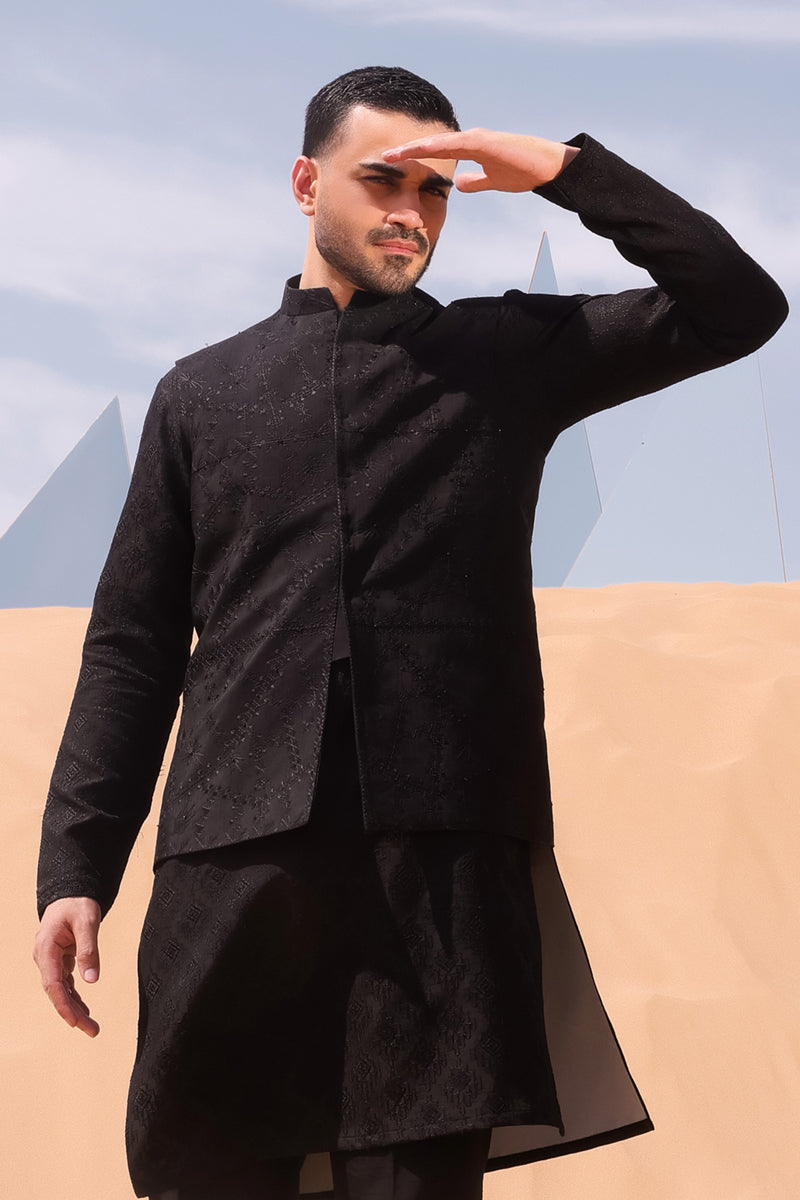 Pakistani Menswear | QAL-JSW-06 WAISTCOAT by Libayah Ltd. - Designer Dress - Type: Menswear - Available at Libayah - 100% Original