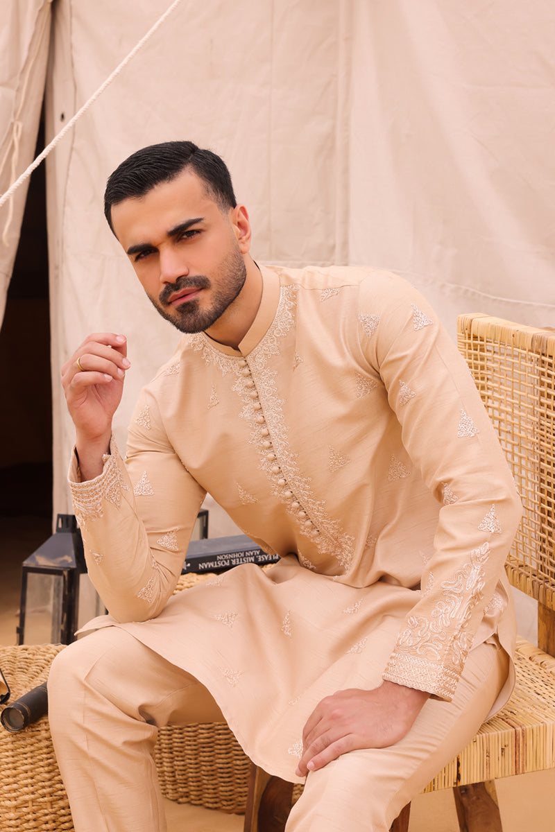 Pakistani Menswear | QAL-JS-02 by Libayah Ltd. - Designer Dress - Type: Menswear - Available at Libayah - 100% Original
