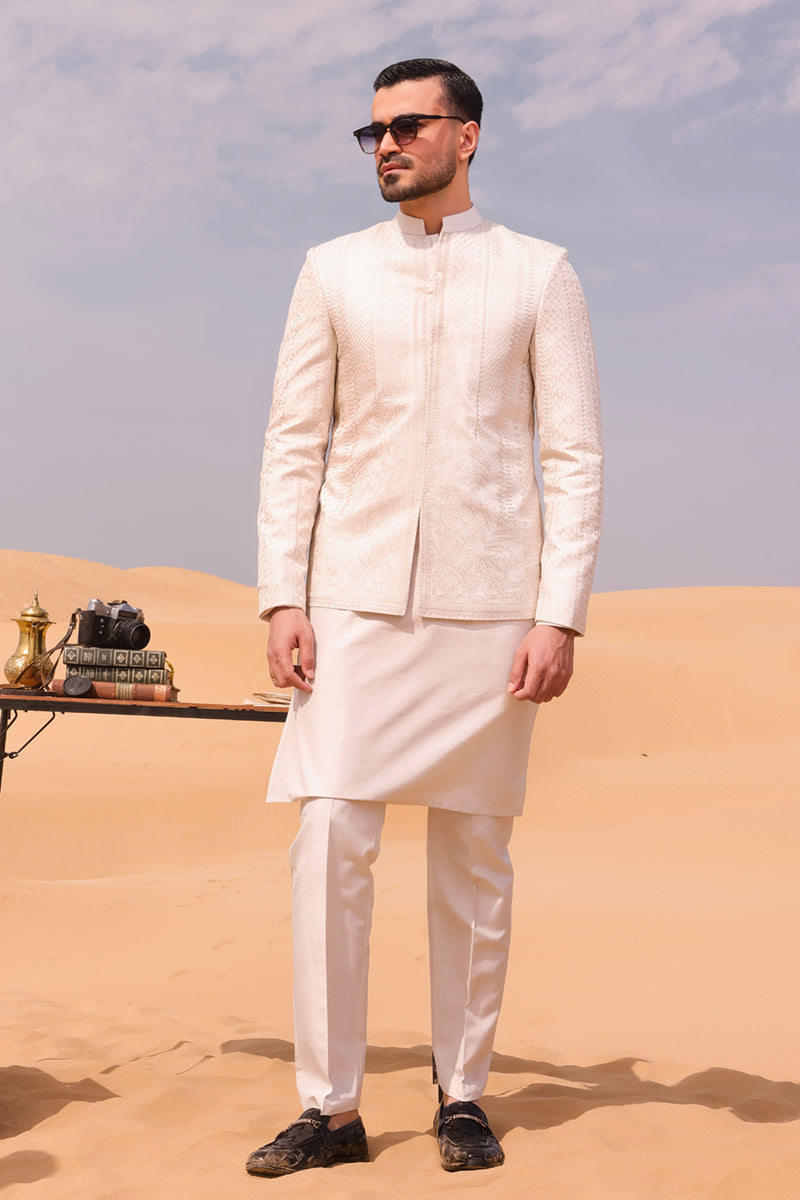 Pakistani Menswear | QAL-JSC-07 COAT by Libayah Ltd. - Designer Dress - Type: Menswear - Available at Libayah - 100% Original