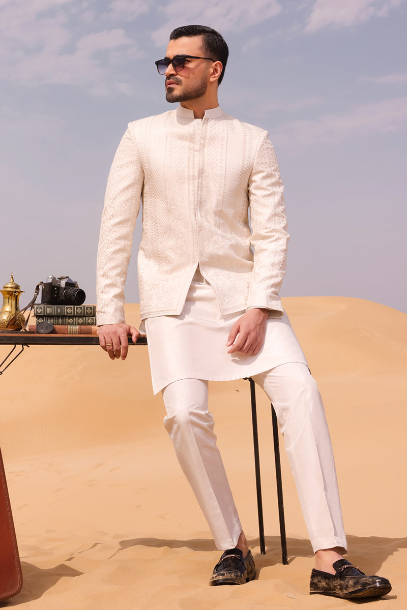 Pakistani Menswear | QAL-JSC-07 COAT by Libayah Ltd. - Designer Dress - Type: Menswear - Available at Libayah - 100% Original