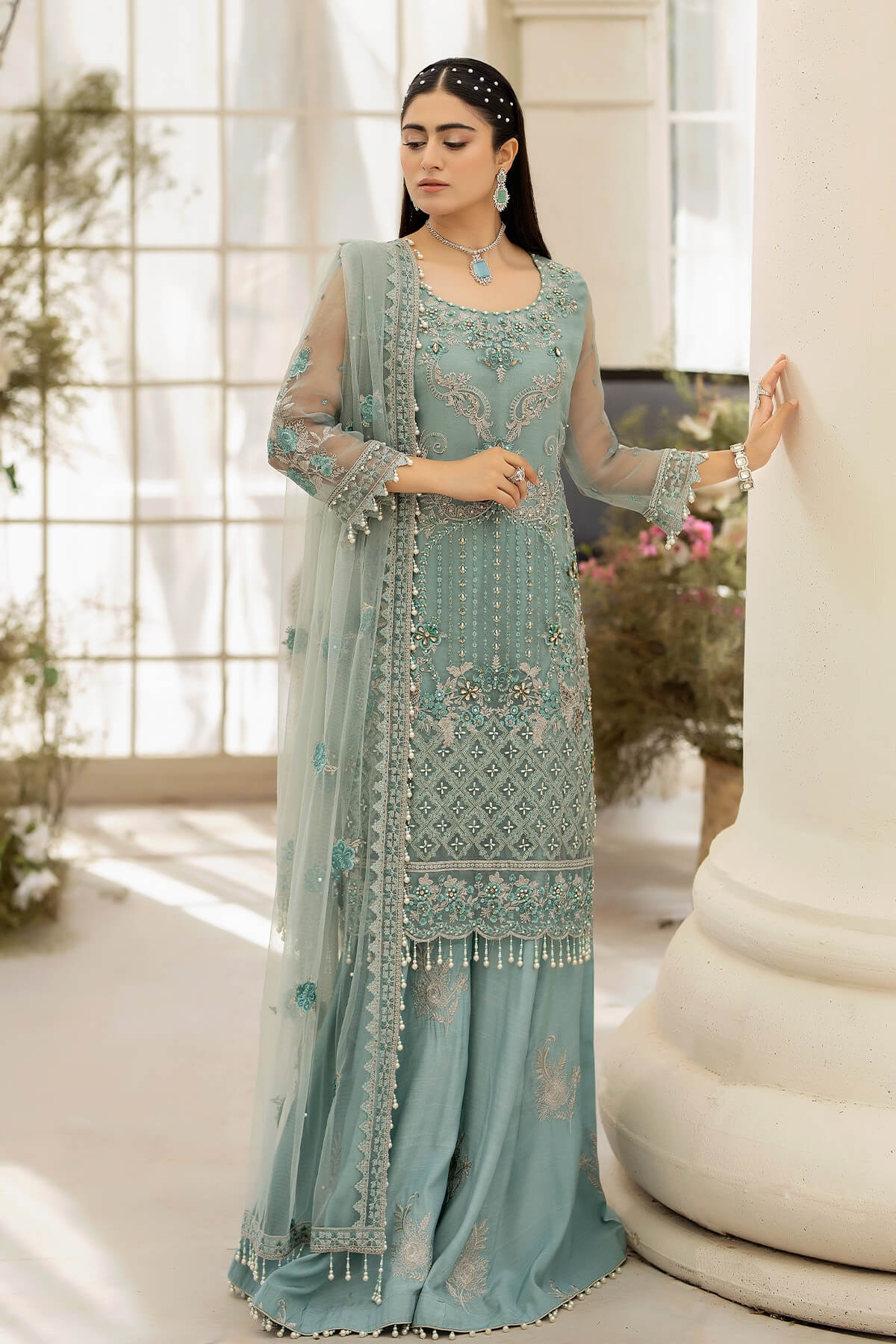 Raeesa Premium | Dehleez Formals | DL-1013 Caribbean Coast by Raeesa Premium - Designer Dress - Type: Ladies Clothes - Available at Libayah - 100% Original