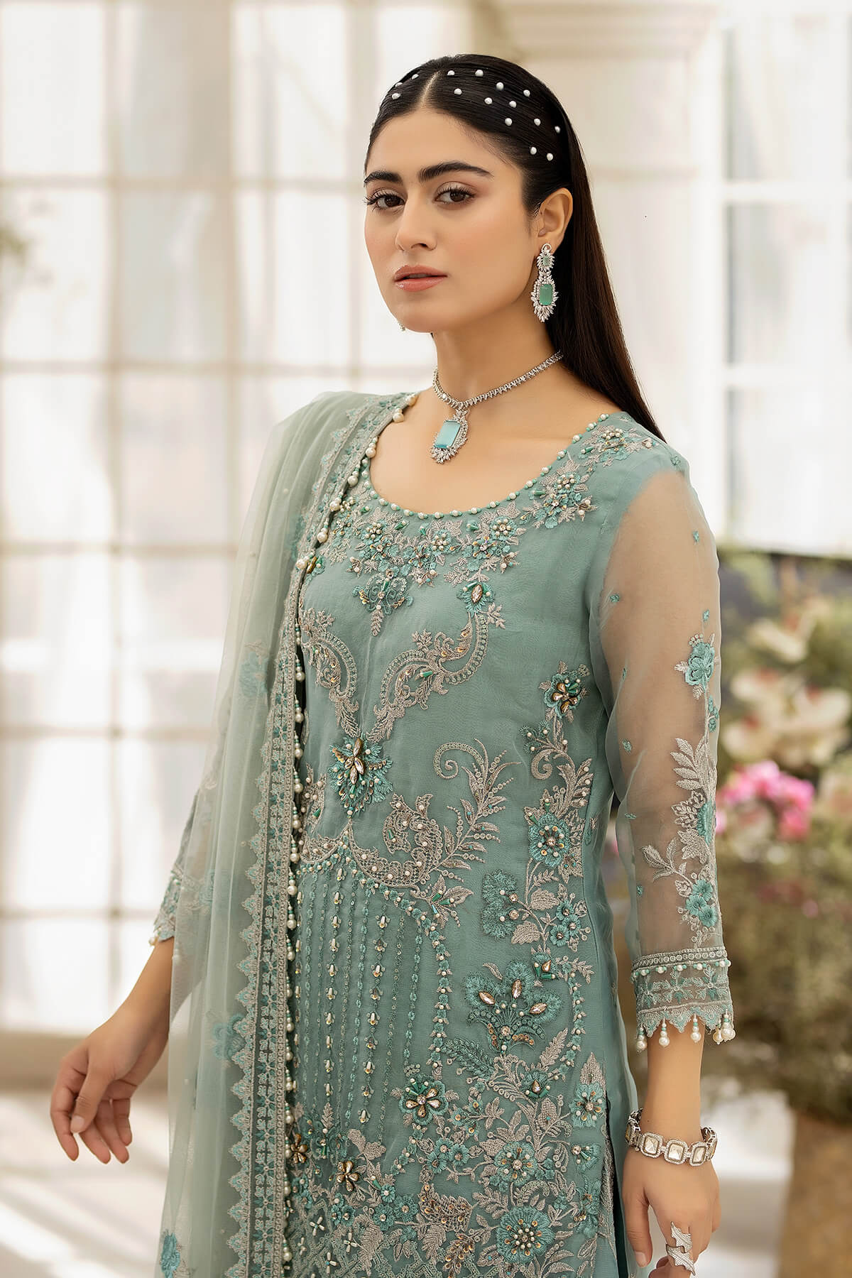 Raeesa Premium | Dehleez Formals | DL-1013 Caribbean Coast by Raeesa Premium - Designer Dress - Type: Ladies Clothes - Available at Libayah - 100% Original