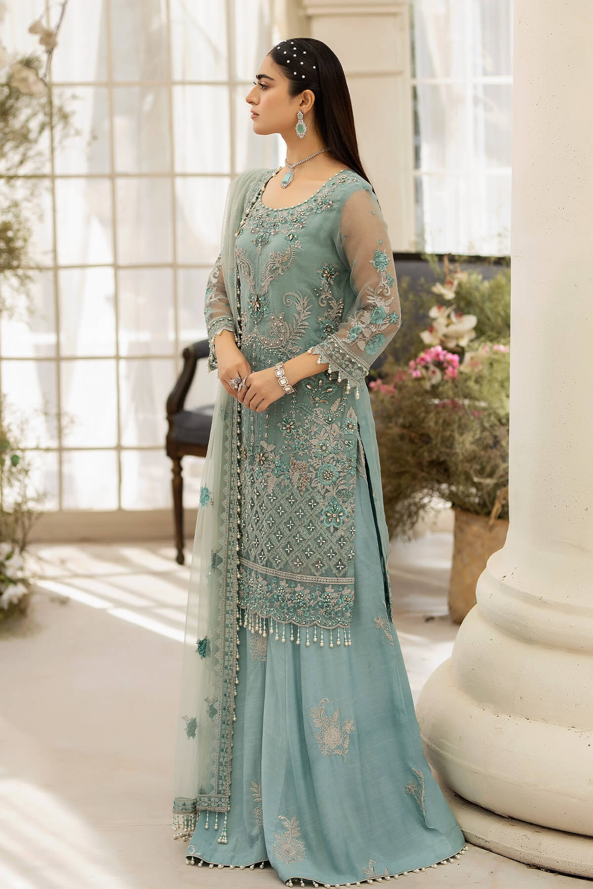 Raeesa Premium | Dehleez Formals | DL-1013 Caribbean Coast by Raeesa Premium - Designer Dress - Type: Ladies Clothes - Available at Libayah - 100% Original