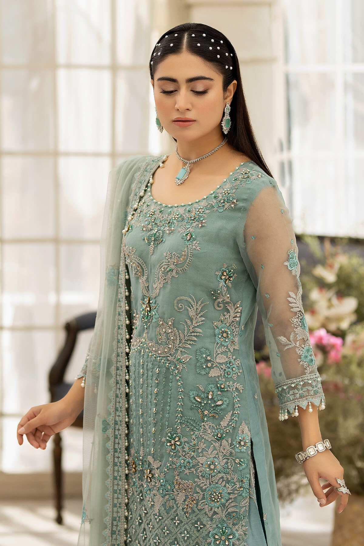 Raeesa Premium | Dehleez Formals | DL-1013 Caribbean Coast by Raeesa Premium - Designer Dress - Type: Ladies Clothes - Available at Libayah - 100% Original