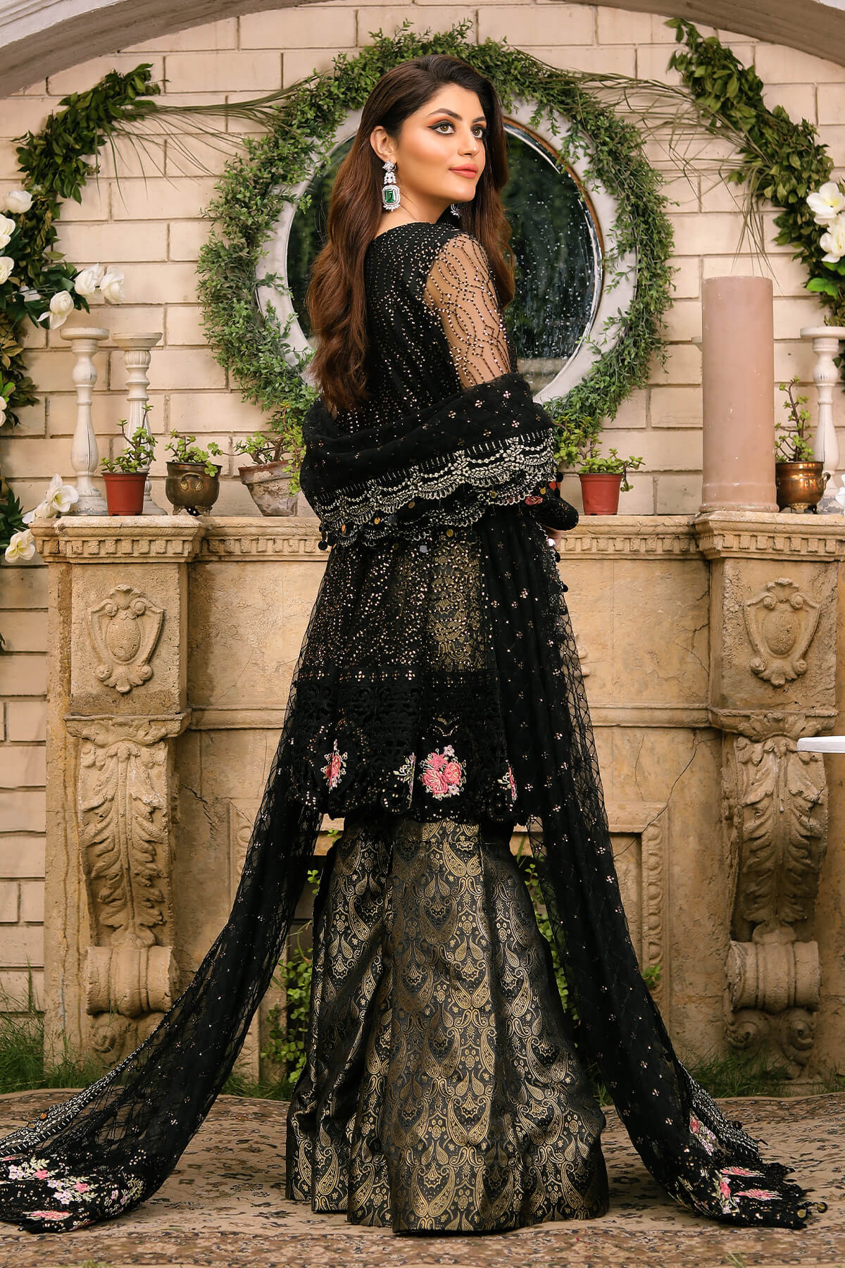 Raeesa Premium | Wajadan Wedding Formals | WD-3 Metal Black by Raeesa Premium - Designer Dress - Type: Ladies Clothes - Available at Libayah - 100% Original