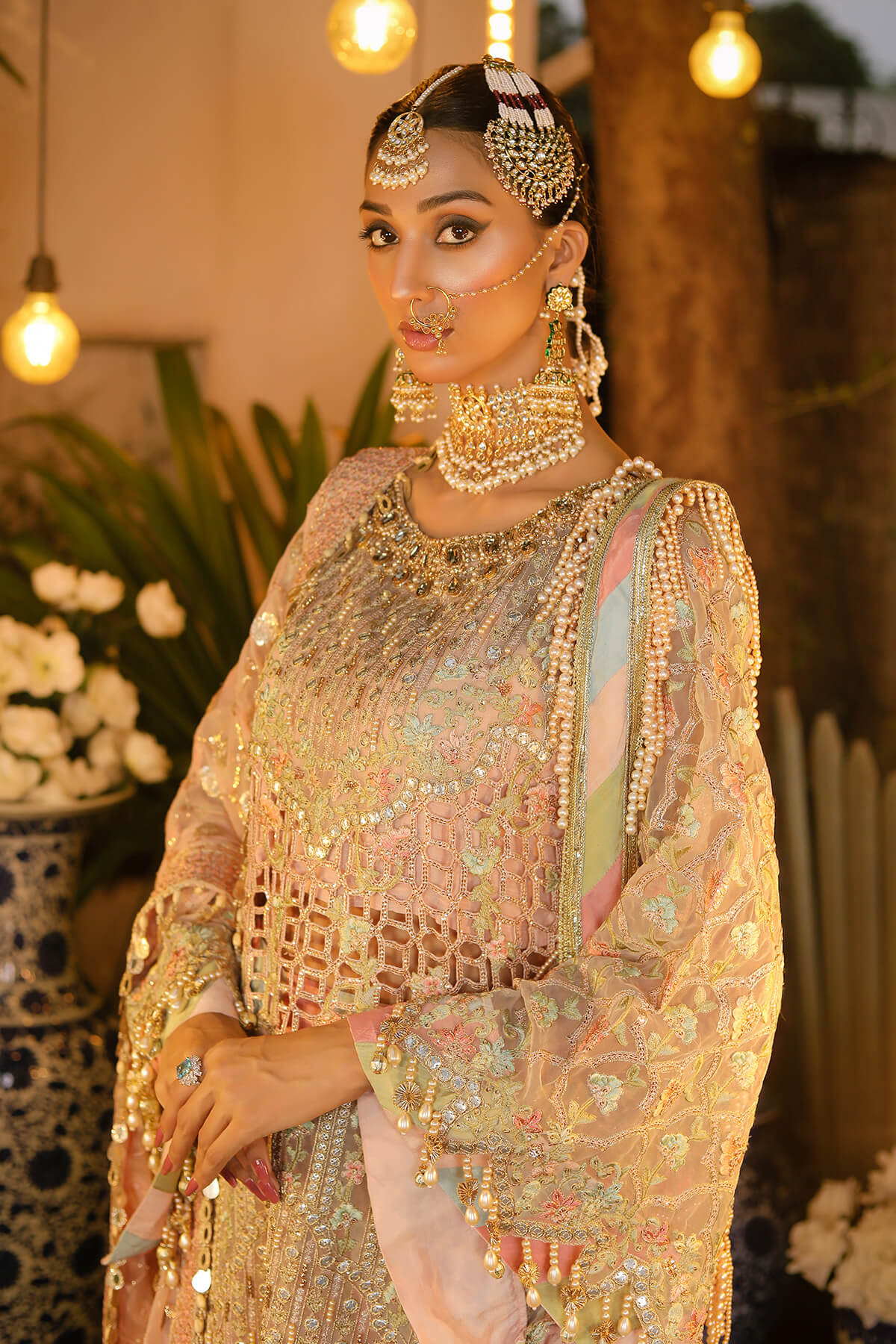 Raeesa Premium | Wajadan Wedding Formals | WD-6 Powder Peach by Raeesa Premium - Designer Dress - Type: Ladies Clothes - Available at Libayah - 100% Original