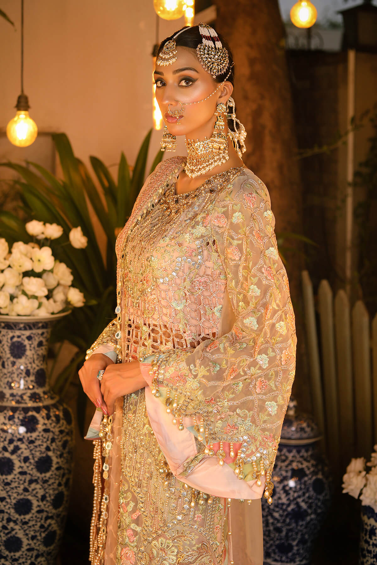 Raeesa Premium | Wajadan Wedding Formals | WD-6 Powder Peach by Raeesa Premium - Designer Dress - Type: Ladies Clothes - Available at Libayah - 100% Original