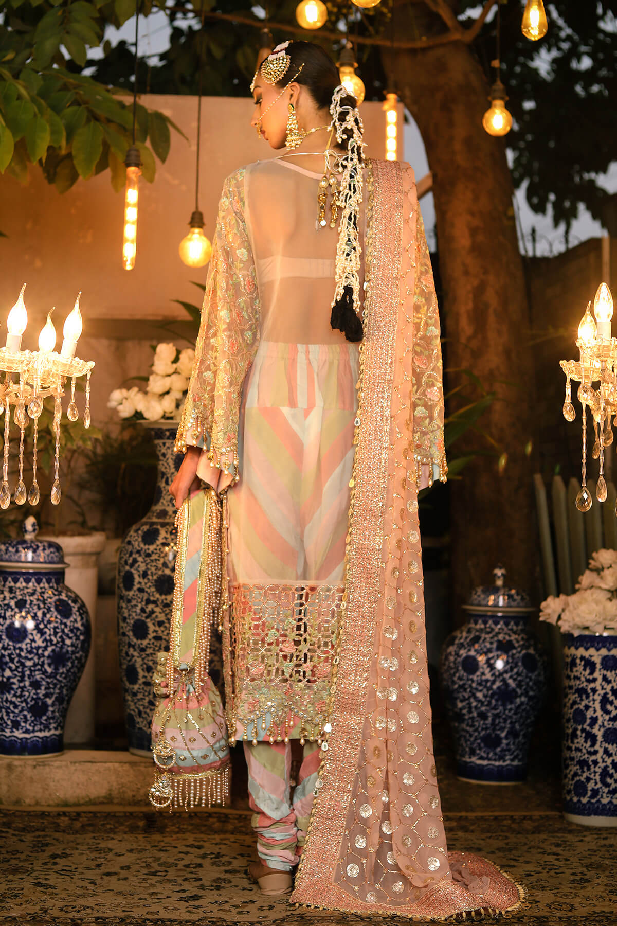 Raeesa Premium | Wajadan Wedding Formals | WD-6 Powder Peach by Raeesa Premium - Designer Dress - Type: Ladies Clothes - Available at Libayah - 100% Original