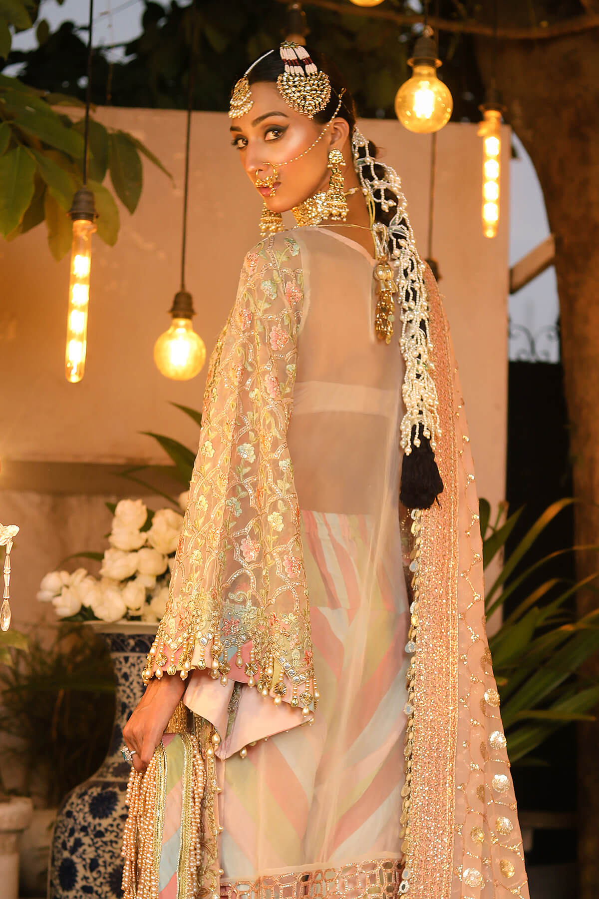Raeesa Premium | Wajadan Wedding Formals | WD-6 Powder Peach by Raeesa Premium - Designer Dress - Type: Ladies Clothes - Available at Libayah - 100% Original