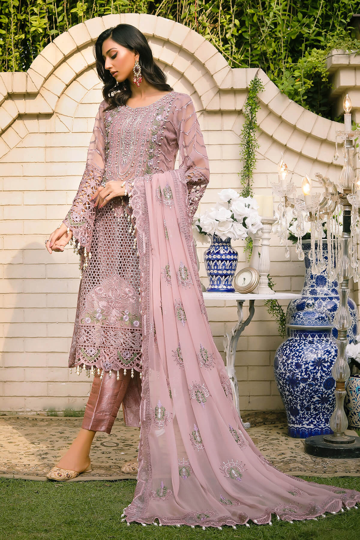 Raeesa Premium | Wajadan Wedding Formals | WD-7 Opera Mauve by Raeesa Premium - Designer Dress - Type: Ladies Clothes - Available at Libayah - 100% Original