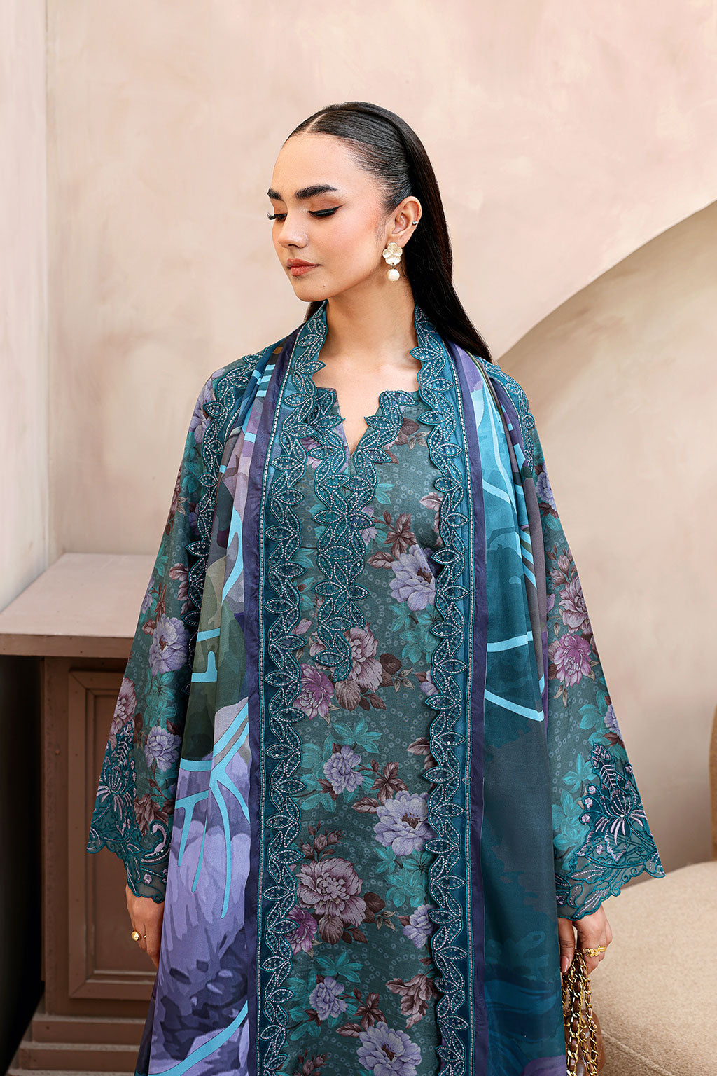 Ramsha | Naqsh Embroidered Rawsilk | RS-03 by Ramsha - Designer Dress  - Type : Ladies Clothes - Available at Libayah - 100% Original 