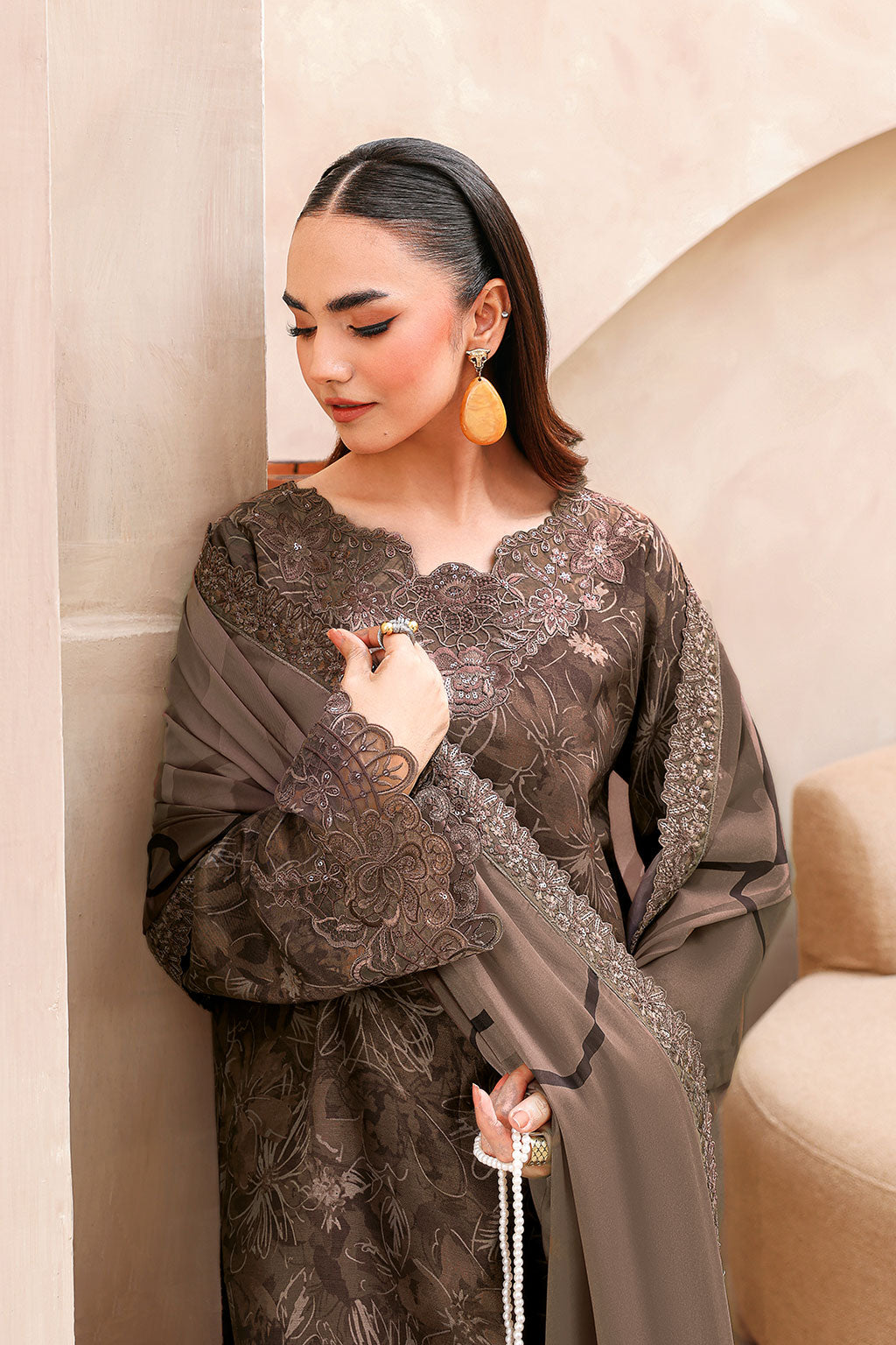 Ramsha | Naqsh Embroidered Rawsilk | RS-08 by Ramsha - Designer Dress  - Type : Ladies Clothes - Available at Libayah - 100% Original 