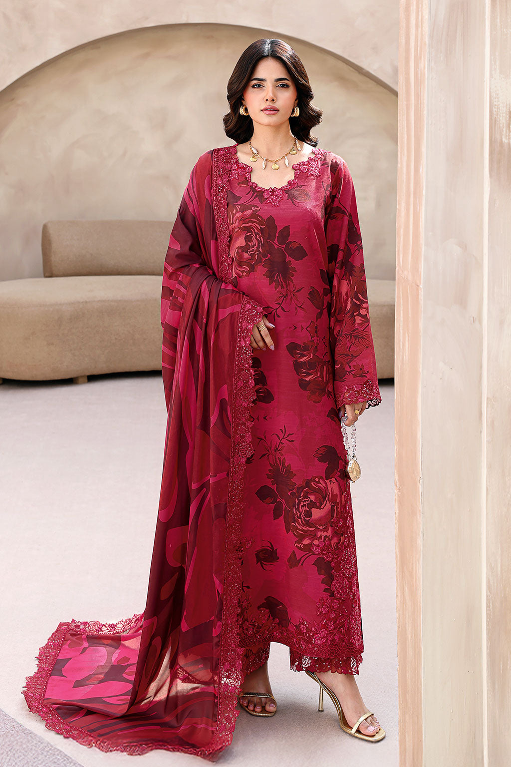 Ramsha | Naqsh Embroidered Rawsilk | RS-04 by Ramsha - Designer Dress  - Type : Ladies Clothes - Available at Libayah - 100% Original 