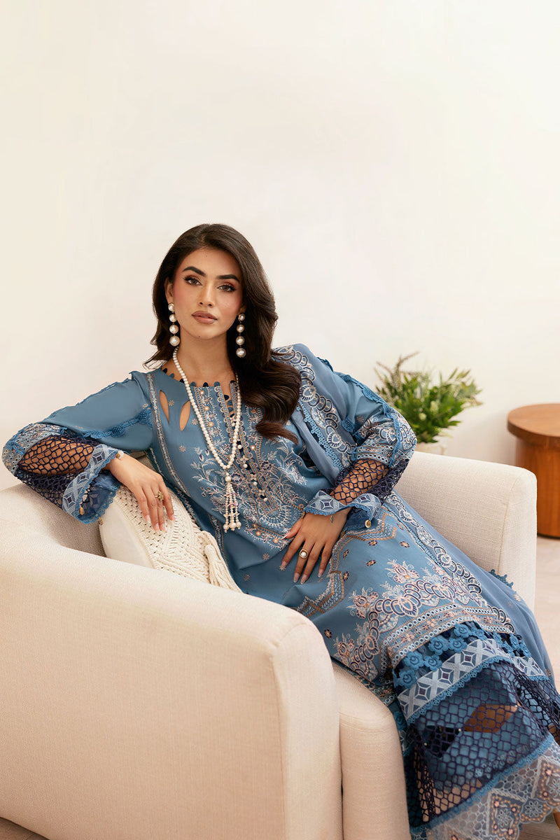 Ramsha | Ghazal Luxury Lawn | G-407 - Designer Dress - Type : Ladies Clothes - Available at Libayah - 100% Original