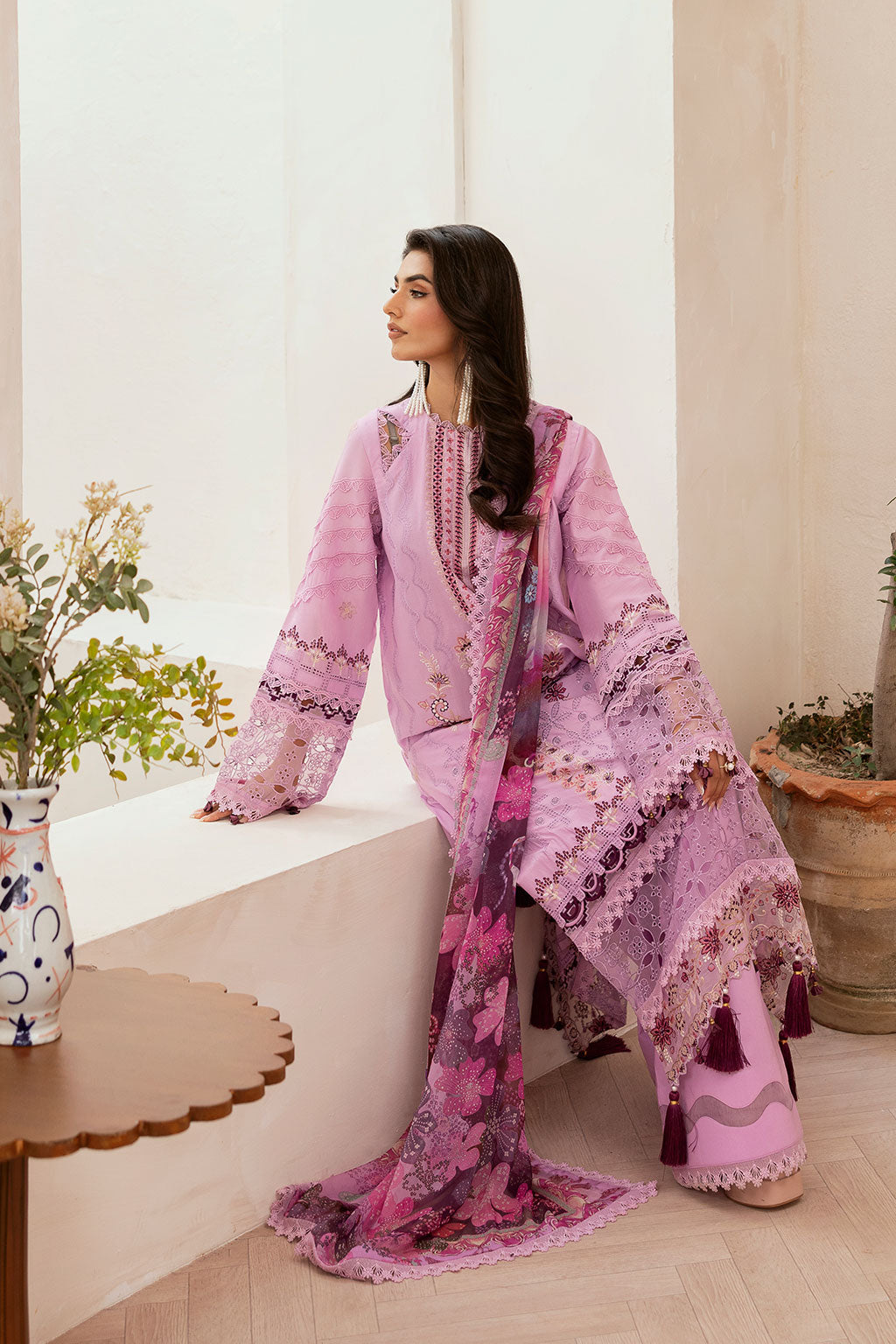 Ramsha | Ghazal Luxury Lawn | G-405 - Designer Dress - Type : Ladies Clothes - Available at Libayah - 100% Original