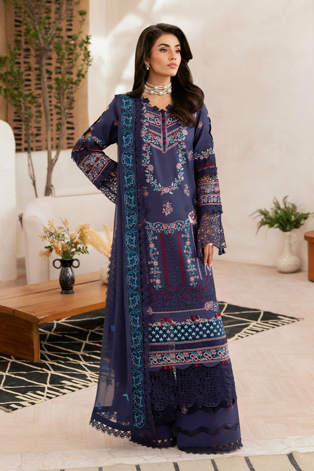 Ramsha | Ghazal Luxury Lawn | G-401 - Designer Dress - Type : Ladies Clothes - Available at Libayah - 100% Original