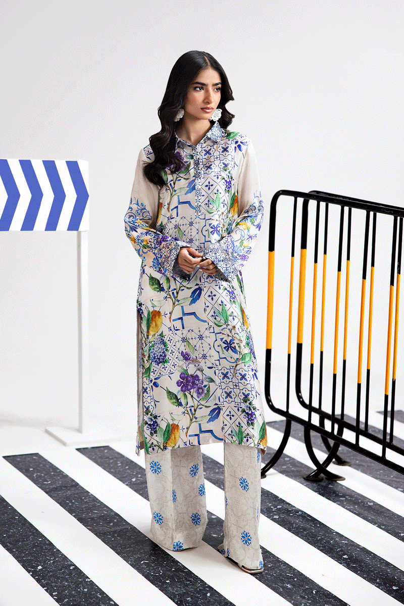 Afsanah | The Print Edit | SUMMER GLORY (extended shirt) AP-105 by Afsanah - Designer Dress - Type: Ladies Clothes - Available at Libayah - 100% Original