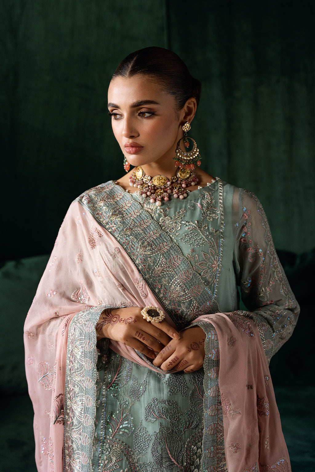 Ramsha | Dastak Luxury Chiffon Collection | Q-206 by Ramsha - Designer Dress - Type: Ladies Clothes - Available at Libayah - 100% Original