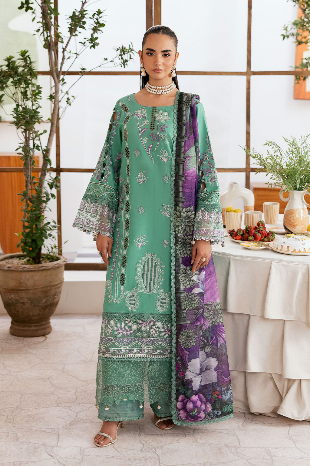 Ramsha | Ghazal Luxury Lawn | G-404 - Designer Dress - Type : Ladies Clothes - Available at Libayah - 100% Original