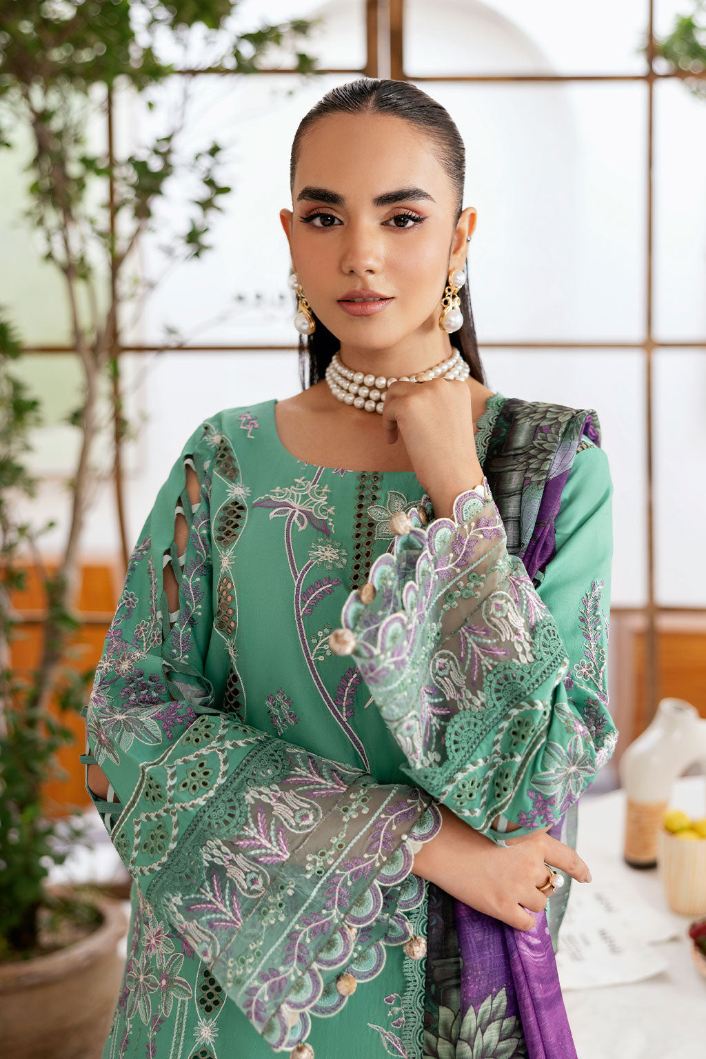 Ramsha | Ghazal Luxury Lawn | G-404 - Designer Dress - Type : Ladies Clothes - Available at Libayah - 100% Original