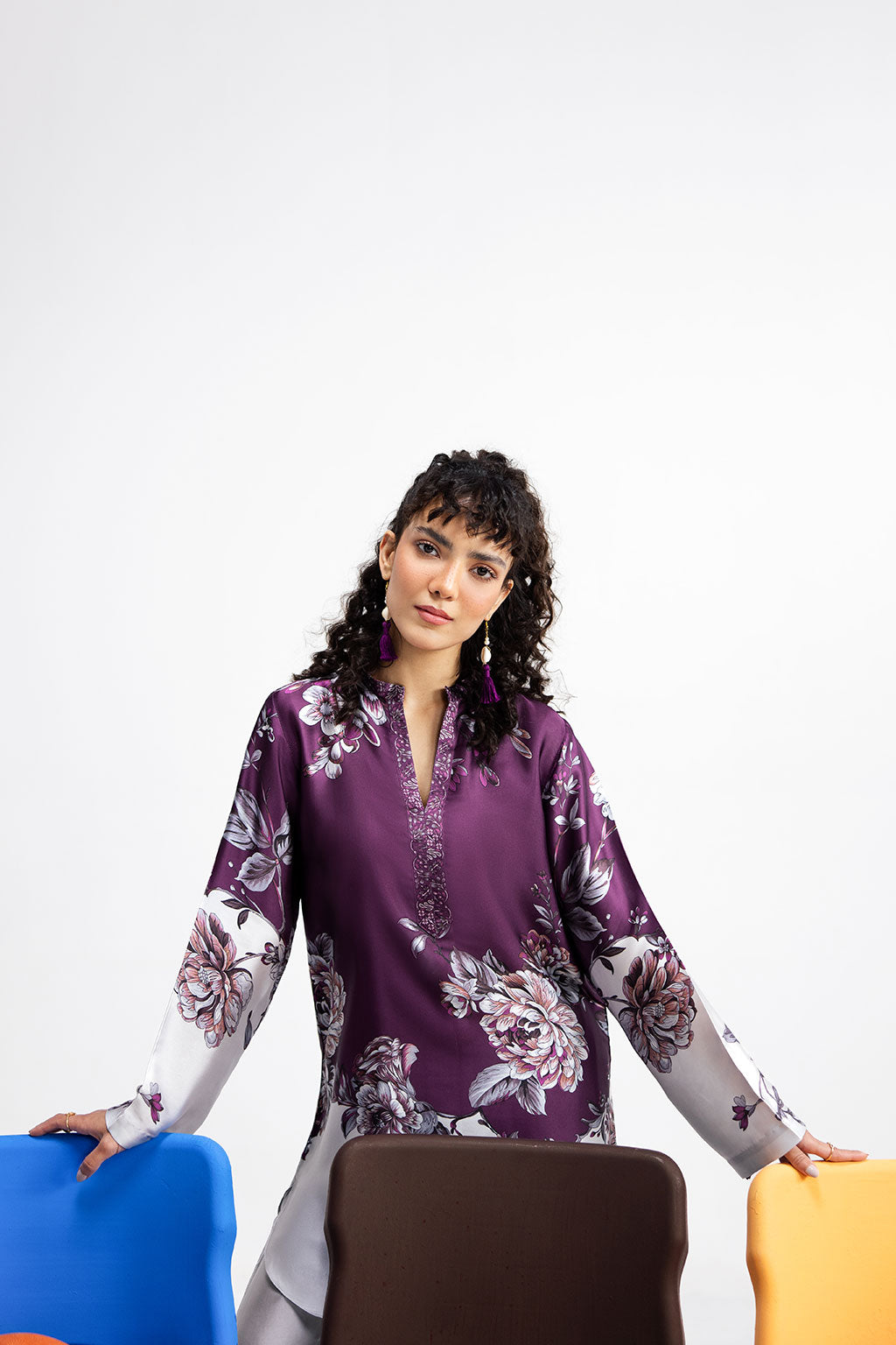 Afsanah | The Print Edit | PURPLE SAPPHIRE AP-114 by Afsanah - Designer Dress - Type: Ladies Clothes - Available at Libayah - 100% Original