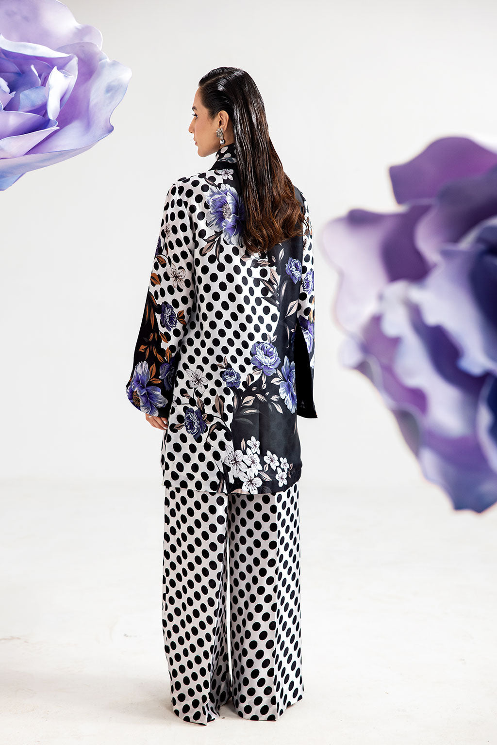 Afsanah | The Print Edit | DARK POLKA AP-110 by Afsanah - Designer Dress - Type: Ladies Clothes - Available at Libayah - 100% Original