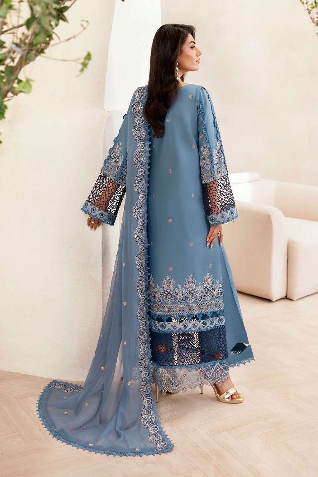 Ramsha | Ghazal Luxury Lawn | G-407 - Designer Dress - Type : Ladies Clothes - Available at Libayah - 100% Original