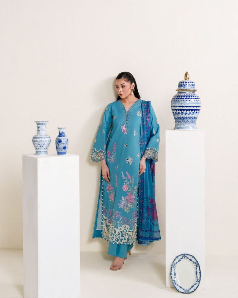 Neeshay | Whispers of Summer Luxury Lawn | SKYLA - by Libayah - Registered Vendor of : Neeshay - 100% Original Designer Dress